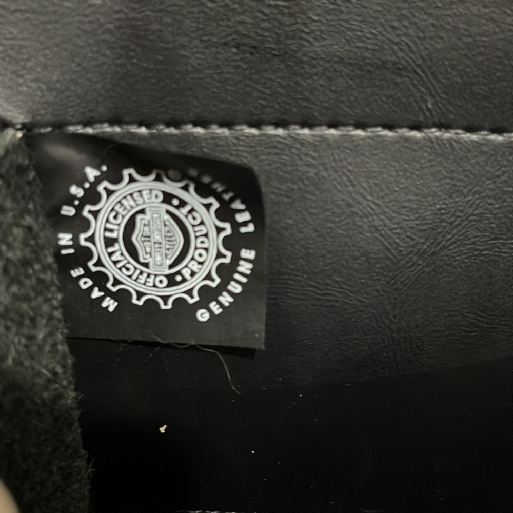 Harley Davidson Leather Crossbody Bag Embroidered - Picture 6 of 9